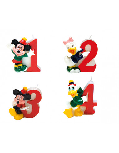 Bougie Anniversaire Mickey N°4 - 4 ans anniversaire - 3,45€