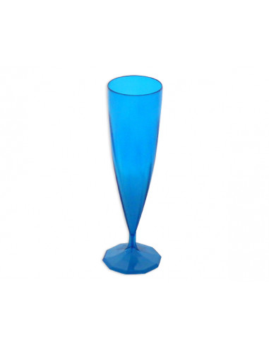 Flute Champagne Design Cristal Bleu 13,5cl