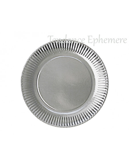 Assiettes Liseré Or - 27cm Ronde - Assiette Jetable Noel Pas cher