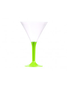 Verre a Cocktail Plastique sur Pied Vert Anis