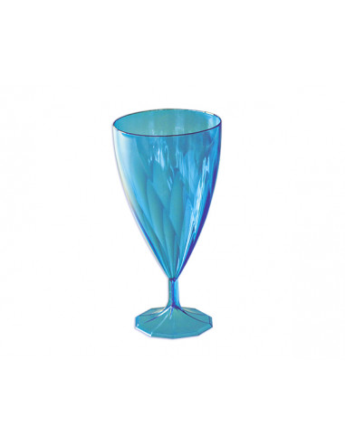 Verre a Vin Design Cristal Bleu 15cl