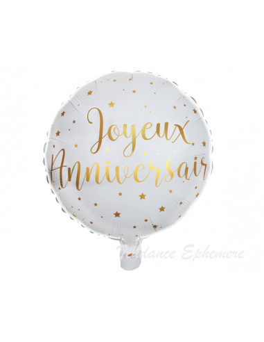 Ballon Aluminium Joyeux Anniversaire Or 2 50