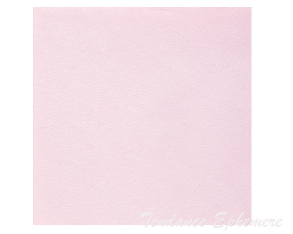 16 serviettes papier rose poudré et liseré or
