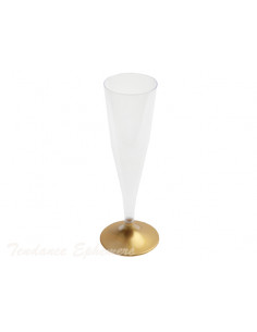 Flûte champagne plastique pied couleur Ecru - vaisselle jetable pour  mariage - Badaboum