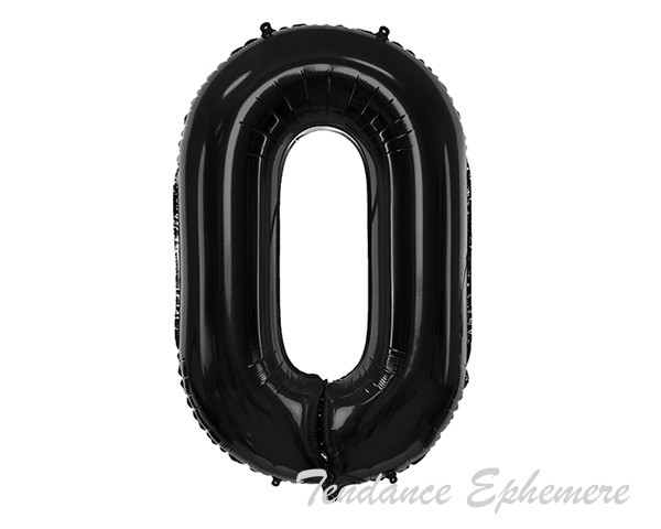 Ballon Aluminium Chiffre 0 Noir 86cm - 3.95€